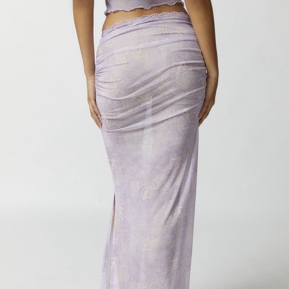 Violet sheer maxi skirt set - Picture 4 of 4